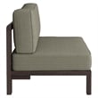 Kona Outdoor Teak Wood Armless Modular Chair in Ash