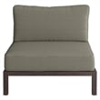 Kona Outdoor Teak Wood Armless Modular Chair in Ash