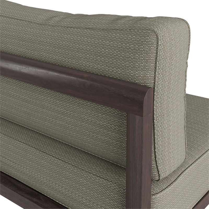 Kona Outdoor Teak Wood Armless Modular Chair in Ash