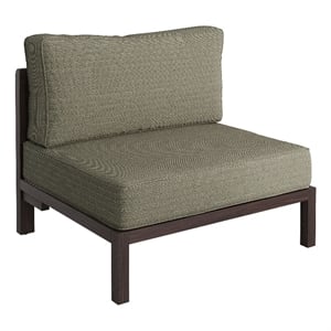 Kona Outdoor Teak Wood Armless Modular Chair in Ash