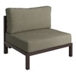 Kona Outdoor Teak Wood Armless Modular Chair in Ash
