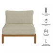 Kona Outdoor Teak Wood Armless Modular Chair in Sand