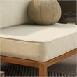 Kona Outdoor Teak Wood Armless Modular Chair in Sand