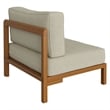 Kona Outdoor Teak Wood Armless Modular Chair in Sand