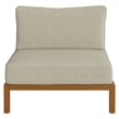 Kona Outdoor Teak Wood Armless Modular Chair in Sand