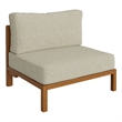 Kona Outdoor Teak Wood Armless Modular Chair in Sand
