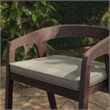 Modway Kona Teak Wood Outdoor Patio Barrel Dining Chair In Ash