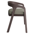 Modway Kona Teak Wood Outdoor Patio Barrel Dining Chair In Ash