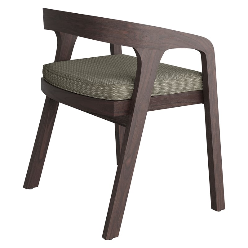 Modway Kona Teak Wood Outdoor Patio Barrel Dining Chair In Ash