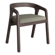 Modway Kona Teak Wood Outdoor Patio Barrel Dining Chair In Ash