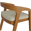 Modway Kona Teak Wood Outdoor Patio Barrel Dining Chair In Sand