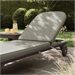 Kona Outdoor Teak Wood Chaise Lounge Chair in Ash