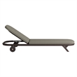 Kona Outdoor Teak Wood Chaise Lounge Chair in Ash
