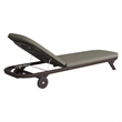 Kona Outdoor Teak Wood Chaise Lounge Chair in Ash