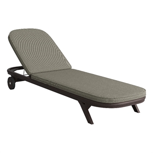 Kona Outdoor Teak Wood Chaise Lounge Chair in Ash