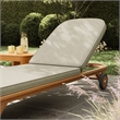 Kona Outdoor Teak Wood Chaise Lounge Chair in Sand