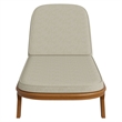 Kona Outdoor Teak Wood Chaise Lounge Chair in Sand