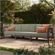 Kona 3-Piece Outdoor Teak Wood Modular Sofa Set in Ash