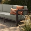 Kona 3-Piece Outdoor Teak Wood Modular Sofa Set in Ash