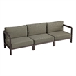 Kona 3-Piece Outdoor Teak Wood Modular Sofa Set in Ash