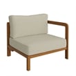 Kona 3-Piece Outdoor Teak Wood Modular Sofa Set in Sand