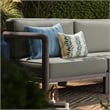 Kona 4-Piece Outdoor Teak Wood Modular Sofa Set in Ash