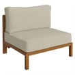 Kona 4-Piece Outdoor Teak Wood Modular Sofa Set in Sand