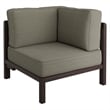 Kona L-Shaped Outdoor Teak Wood Modular Sofa in Ash