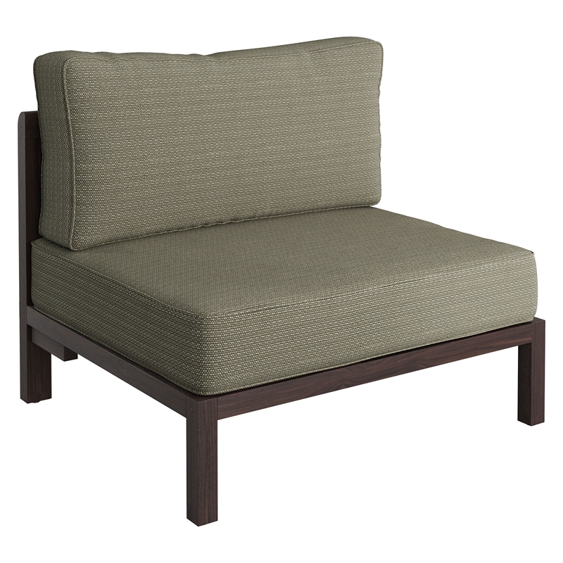Kona L-Shaped Outdoor Teak Wood Modular Sofa in Ash