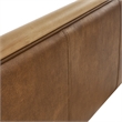 Wexford Vegan Leather Twin Platform Bed in Light Oak Canyon