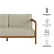 Kona Outdoor Teak Wood Loveseat in Sand