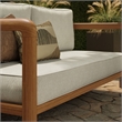 Kona Outdoor Teak Wood Loveseat in Sand