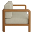 Kona Outdoor Teak Wood Loveseat in Sand