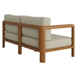Kona Outdoor Teak Wood Loveseat in Sand