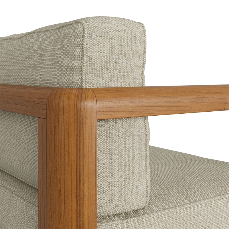 Kona Outdoor Teak Wood Loveseat in Sand