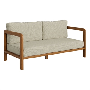 Kona Outdoor Teak Wood Loveseat in Sand