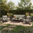 Kona 5-Piece Outdoor Teak Wood Furniture Set in Ash