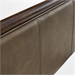 Wexford Twin Vegan Leather Platform Bed with Solid Wood Frame in Wenge Mushroom
