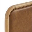 Wexford Vegan Leather Full Platform Bed in Light Oak Canyon