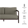 Kona Outdoor Teak Wood Loveseat in Ash