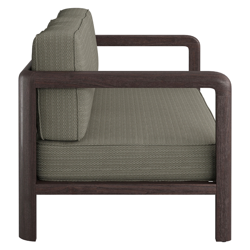 Kona Outdoor Teak Wood Loveseat in Ash