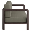 Kona Outdoor Teak Wood Loveseat in Ash
