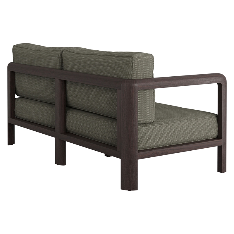 Kona Outdoor Teak Wood Loveseat in Ash