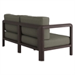 Kona Outdoor Teak Wood Loveseat in Ash