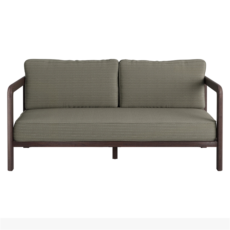 Kona Outdoor Teak Wood Loveseat in Ash