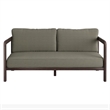 Kona Outdoor Teak Wood Loveseat in Ash