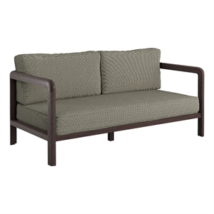 Kona Outdoor Teak Wood Loveseat in Ash