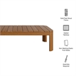 Kona 47 Inch Outdoor Teak Wood Coffee Table in Natural