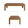Kona 47 Inch Outdoor Teak Wood Coffee Table in Natural