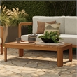 Kona 47 Inch Outdoor Teak Wood Coffee Table in Natural